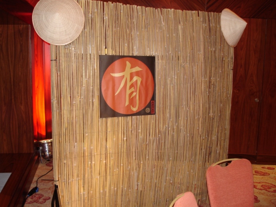 Bamboo panels for event hire